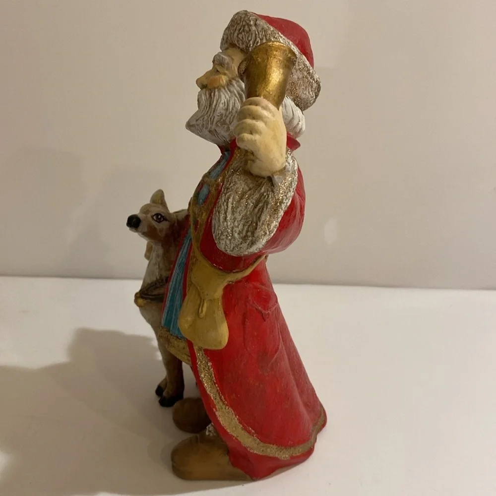 Ceramic Santa with Deer (IM)